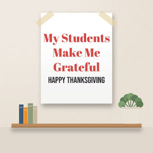Teacher Thankful Poster for Students