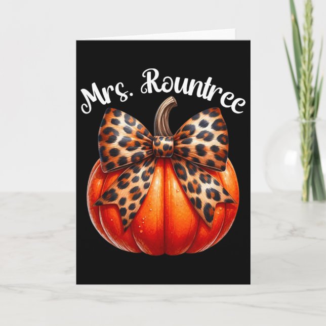 Teacher Thanksgiving  Card (Front)