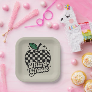 Teacher Third Grade 3rd Back to School Paper Plate