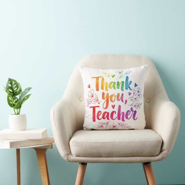 Teacher Throw Pillow – Thank You, Teacher! (Chair)