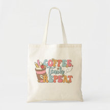 Teacher Tote Bag, Teach Coffee Repeat Trendy Tote