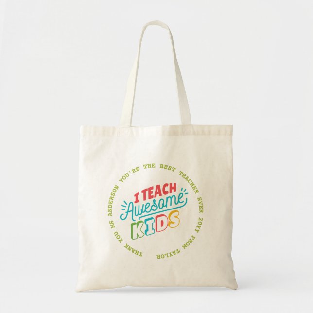 Teacher Tote - BEST Quotes (Front)