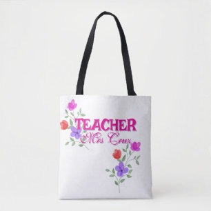 Teacher Tote with Custom Name 