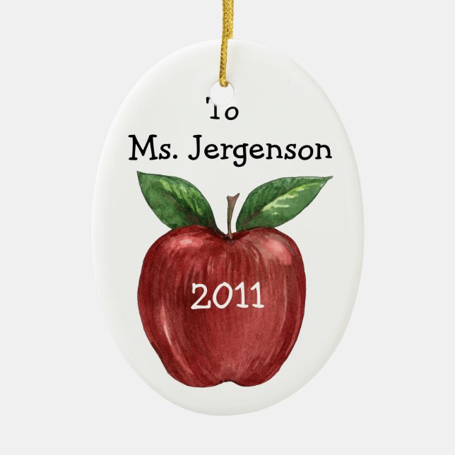 Teacher Treats Ceramic Tree Decoration (Front)
