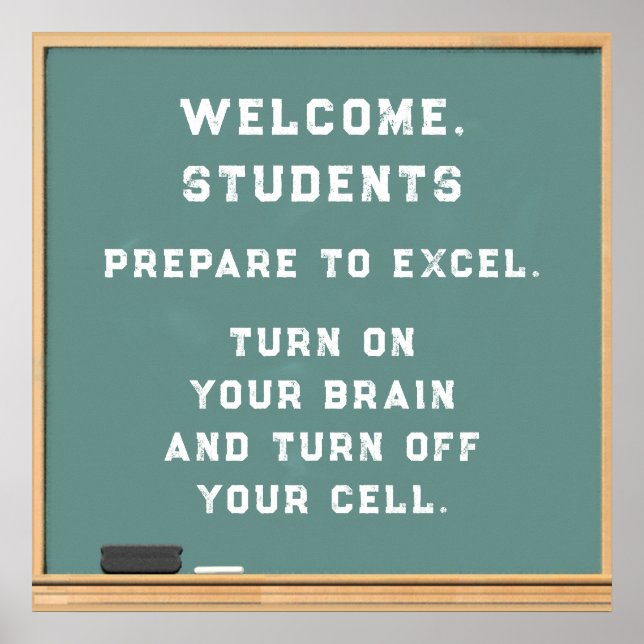 Teacher "turn off cell phone" poster (Front)