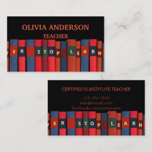 Teacher Tutor Business Cards