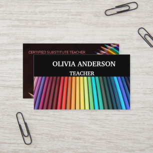 Teacher Tutor Business Cards