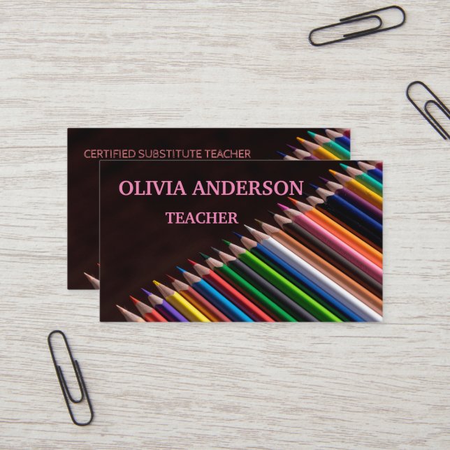 Teacher | Tutor  Business Cards (Front/Back In Situ)