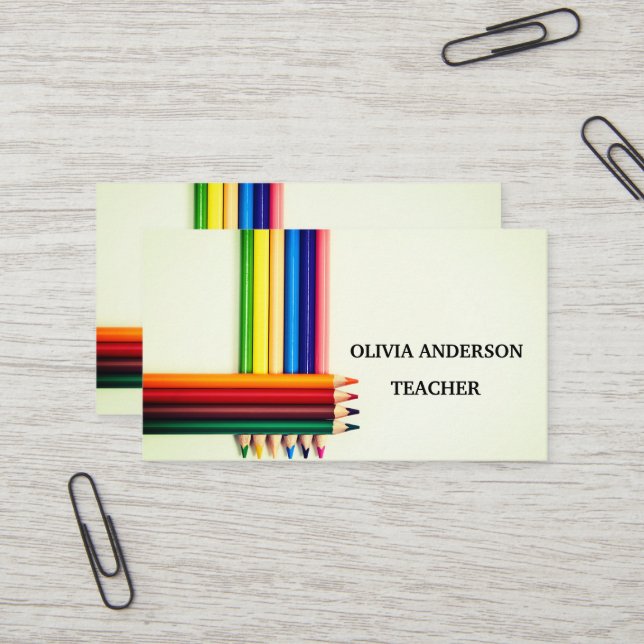 Teacher | Tutor  Business Cards (Front/Back In Situ)