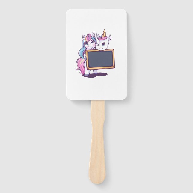 Teacher Unicorn (1) Hand Fan (Front)