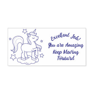 Teacher Unicorn Good Job, Well Done Homework Girls Self-inking Stamp