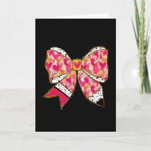 Teacher Valentine Coquette Bow Pencil Teacher Vale Card