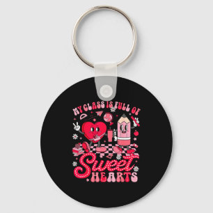Teacher Valentine Day Shirt My Cl Is Full Of Sweet Key Ring