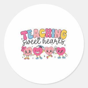 Teacher Valentine Day Women My Cl Is Full Of Sweet Classic Round Sticker
