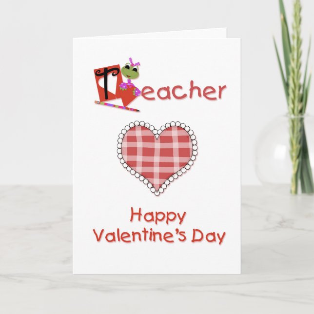 Teacher Valentine Holiday Card (Front)