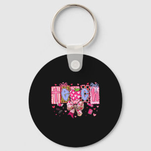 Teacher Valentines Day Bow Teacher Heart  Key Ring