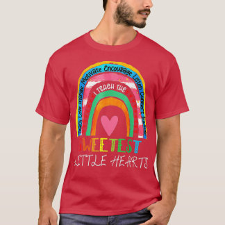 Teacher valentines day  teacher rainbow sweetest h T-Shirt