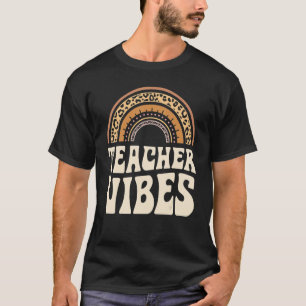 Teacher Vibes First Day Back To School Leopard Rai T-Shirt