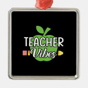 Teacher Vibes Metal Tree Decoration