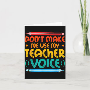 Teacher Voice Teacherlife Primary School Teacher Card