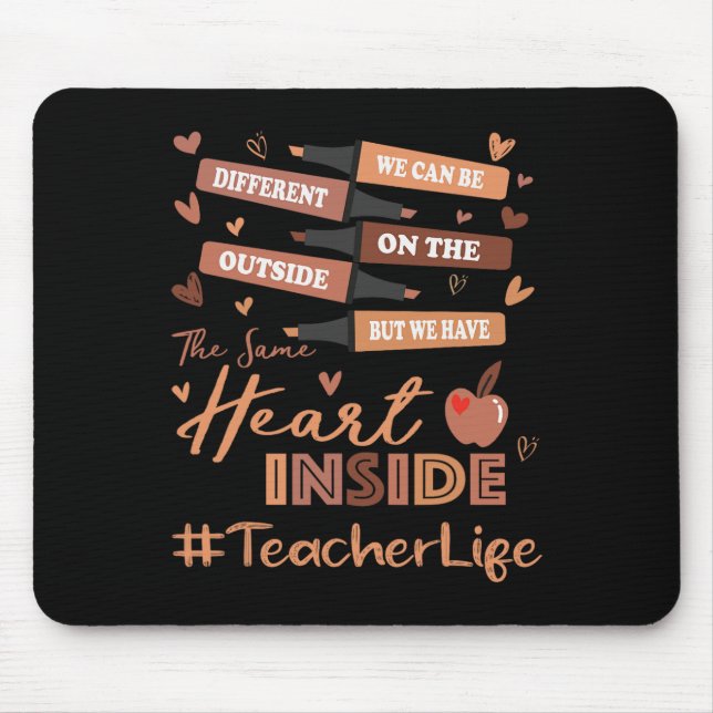 Teacher We Can Be Different Black History Month  Mouse Pad (Front)