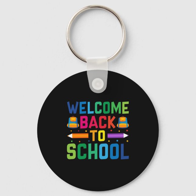 Teacher Welcome Back To School Key Ring (Front)