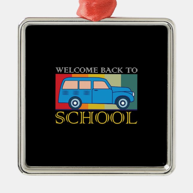 Teacher Welcome Back To School Metal Tree Decoration (Front)