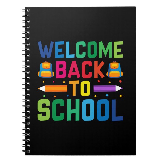 Teacher Welcome Back To School Notebook (Front)