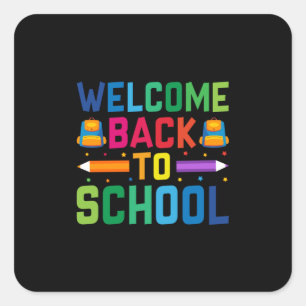Teacher Welcome Back To School Square Sticker