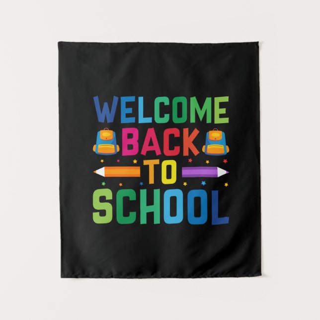 Teacher Welcome Back To School Tapestry (Front)