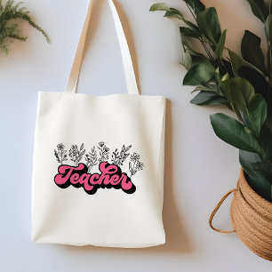 Teacher Wildflower Tote Bag