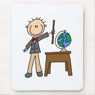 Teacher With Globe Mouse Pad