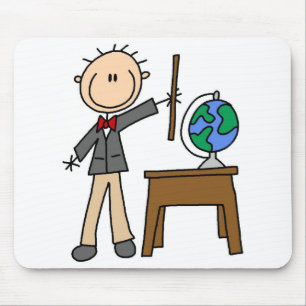 Teacher With Globe Mouse Pad