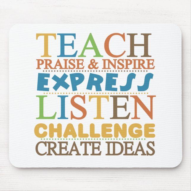 Teacher Words To Live Byy Mouse Pad (Front)