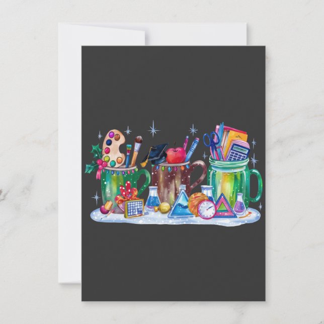 Teacher Xmas | Cup Merry Teacher Card (Front)