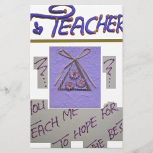 Teacher You Teach Me To Hope for the Best.png Stationery