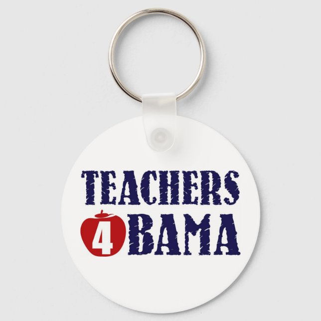 Teachers 4 Obama Keychain (Front)