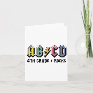 Teachers Abcd Rock 4th Grade Rocks Ck To School Card