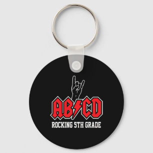 Teachers Abcd Rock 5th Grade Rocks Byck To School Key Ring
