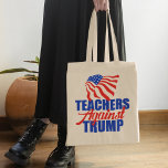 Teachers Against Trump 2024 Election Political Tote Bag<br><div class="desc">Teachers against Donald Trump unite with this Anti Trump teacher tote bag that features the American flag in red,  white,  and blue for the 2024 election.</div>