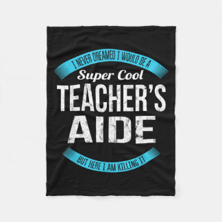 Teachers Aide Tshirts Gifts Funny School Fleece Blanket