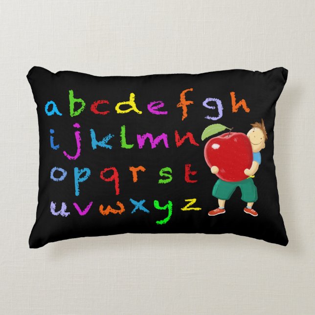 Teachers Alphabet Decorative Cushion (Front)