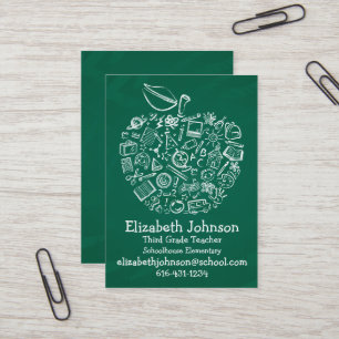 Teachers Apple Business Card