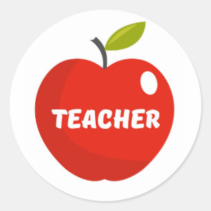 Teachers Apple Classic Round Sticker