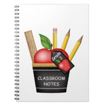 Teacher's Apple Cupcake Custom Notebook