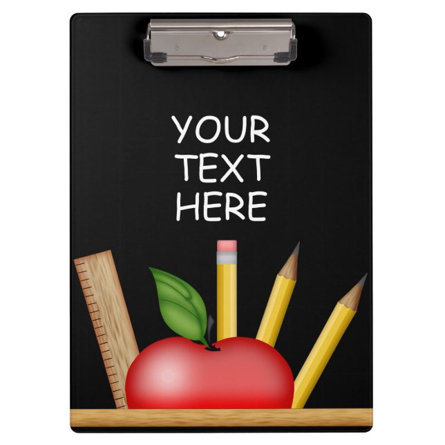 Teacher's Apple Custom Clip Board (Front)