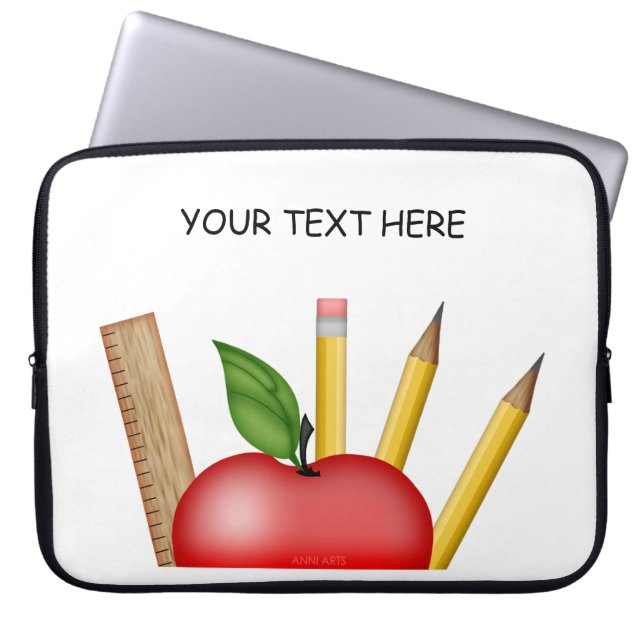 Teacher's Apple Custom Laptop Sleeve (Front)