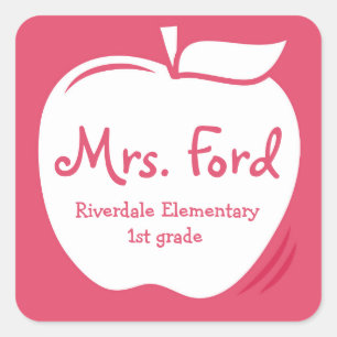 Teacher's Apple Label