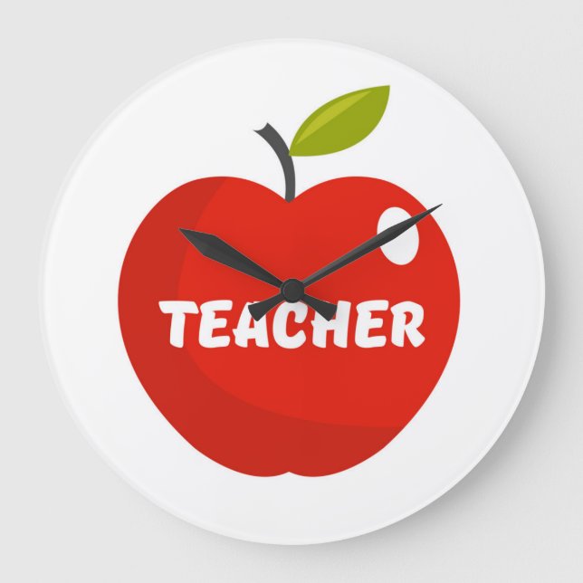 Teachers Apple Large Clock (Front)