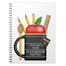 Teacher's Apple Mug Custom Notebook